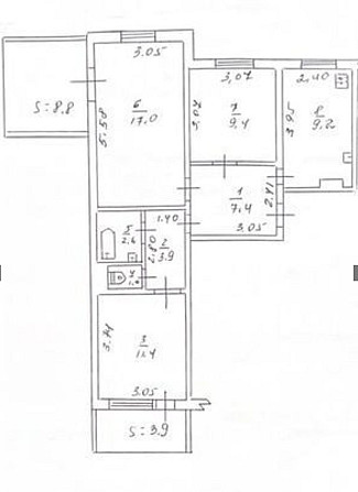 Продаж 3-к квартири вул.Хоменка Черкассы - изображение 3