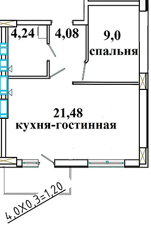 1-но комнатная, 40 м2, ЖК Континент Одеса - зображення 6