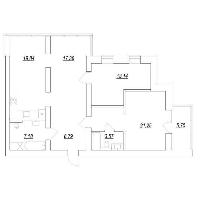 Світла, простора, сучасна 2-кімн. 94 кв.м., ЖК Desna Park, буд. зданий Зазим`я - зображення 2