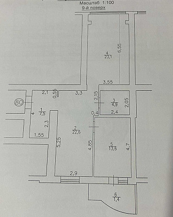 Велика двокімнатна квартира в Бучі Буча - изображение 2