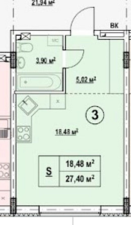 Без комісії!!! Квартира студія в Дарницкому районі Києва 14420$ Киев - изображение 3