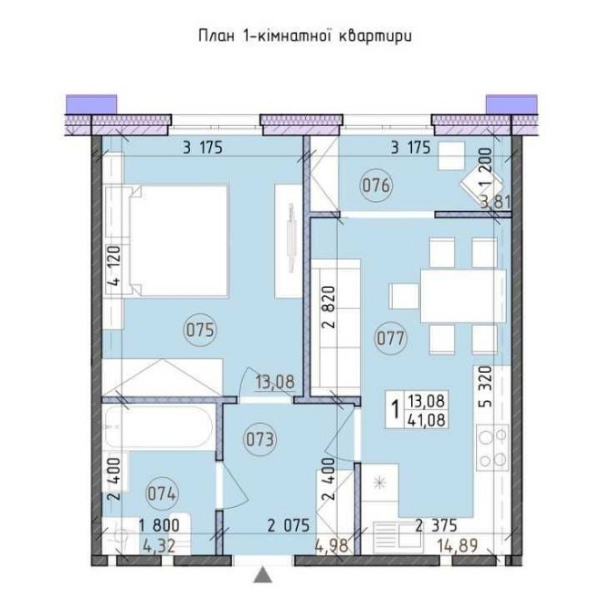 Продаж 1к з окремою спальною+ кухня-студія ЖК Нова Англія Новая Англия Киев - изображение 2