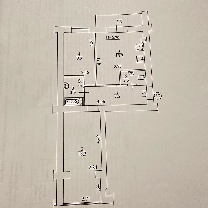 Продам 2-К квартиру в м Обухів, новобудова Обухів - зображення 7