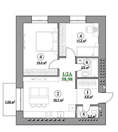 Продам  2 кімнатну  квартиру  в центрі  Розтермінування Калуш