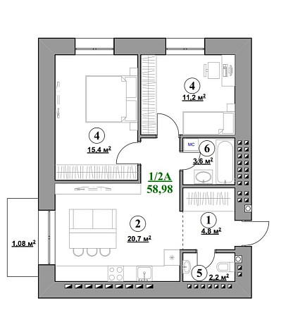 Продам  2 кімнатну  квартиру  в центрі  Розтермінування Калуш - изображение 3