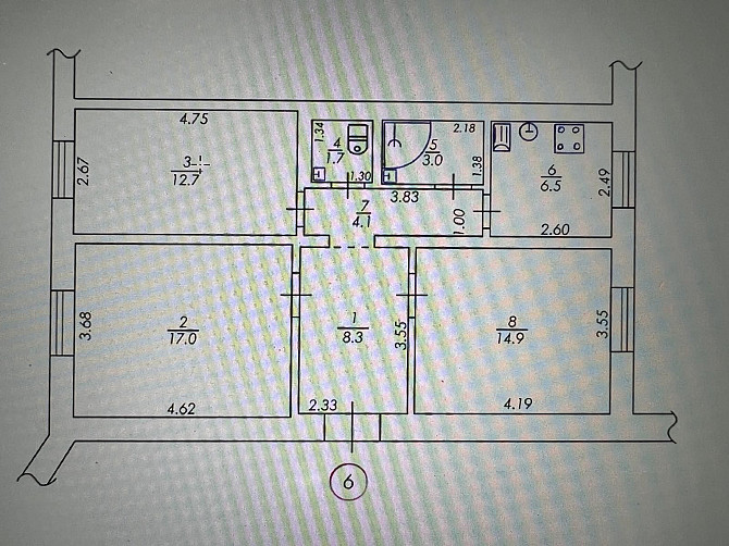 3-х комнатная квартира Кам`янське (Нікопольський р-н) - зображення 2