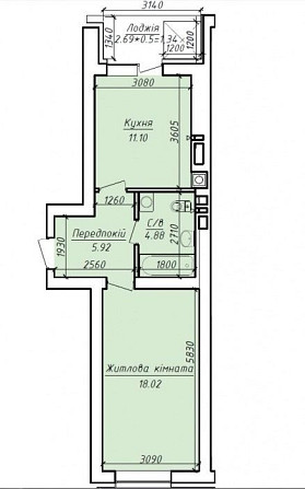 Продам 1 кімнатну квартиру в Крюківщині Крюківщина - зображення 4