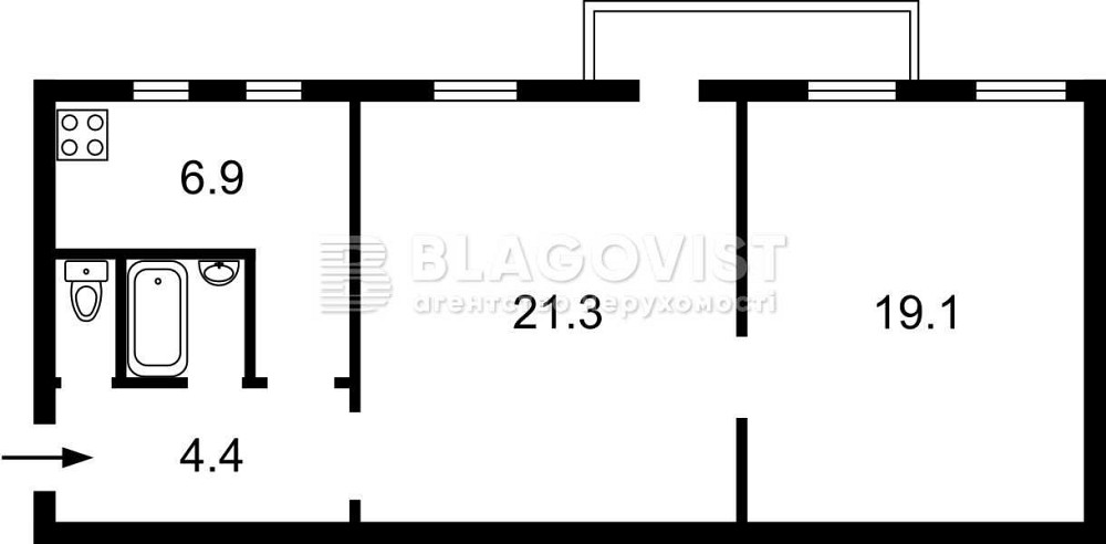 м Золоті Ворота. Рейтерська. Шевченковський . 2 к 57 метрів . Київ - зображення 4
