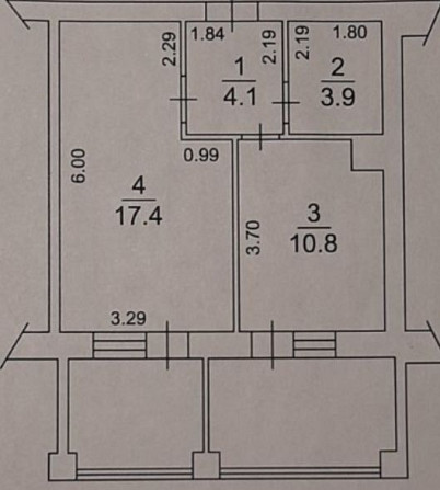 Продаж 1-но кімнатної квартир в м.Обухів на м-н Обухівський ключ 8 Обухов - изображение 1