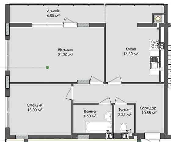 Продаж 2 кімнатної квартири 73,2 м.кв. новобуд у Дублянах Дубляны (Самборский р-н)