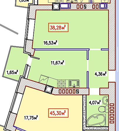 Уютний Квартал - Готова 1к квартира - 38 м² Святопетрівське (Києво-Свят.р-н) - зображення 2