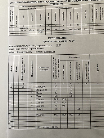 Продам 3-х комнатную квартиру Чешка Горішні Плавні - зображення 2