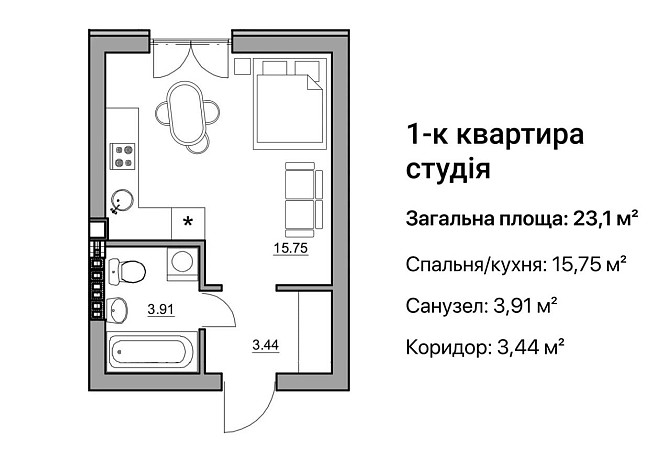 Смарт-квартира в Святопетрівському Святопетрівське (Києво-Свят.р-н) - зображення 5