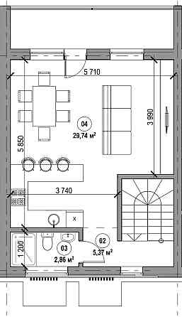 Квартира двухуровневая 80 м2 за 53000$  с балконом в центре Крюковщины Крюковщина