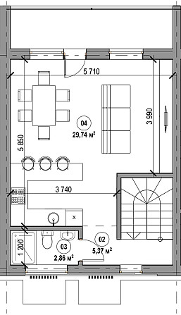Квартира двухуровневая 80 м2 за 53000$  с балконом в центре Крюковщины Крюковщина - изображение 3