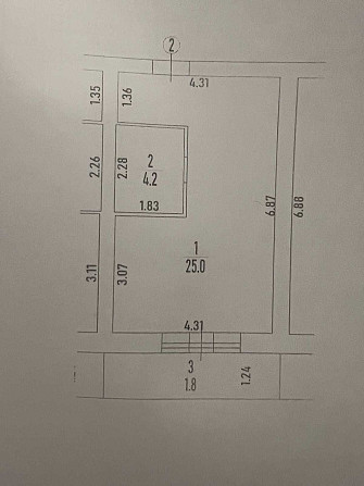 Продається 1кімн. квартира 31кв.м Гостомель - зображення 2