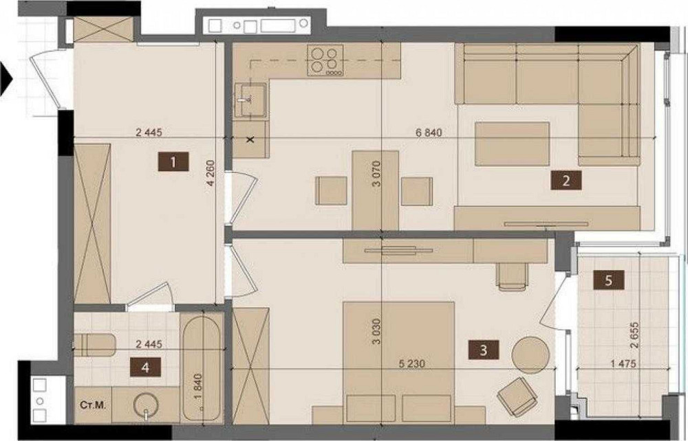 Аренда квартиры в ЖК бизнес-класса Tetris Hall - Тетрис Холл Киев - изображение 6