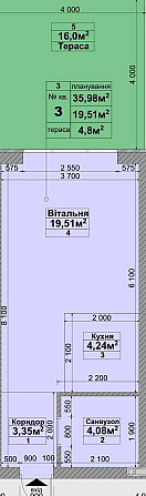 Квартира з власним подвір'ям 32м2+16м2 - 22200$ Святопетрівське (Києво-Свят.р-н) - зображення 6