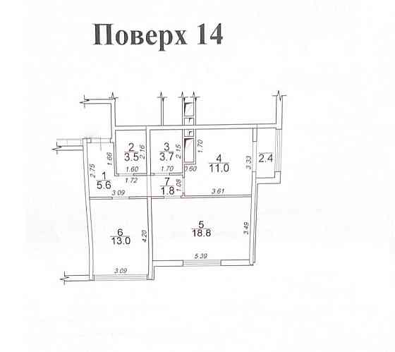 2х квартира с начатым ремонтом в Кадорре на Сахарова Крижанівка