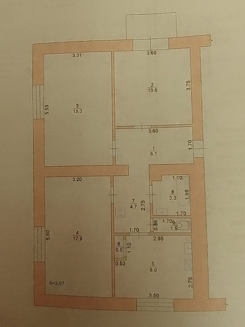 Продается 3 ком сталинка Ізмаїл - зображення 1