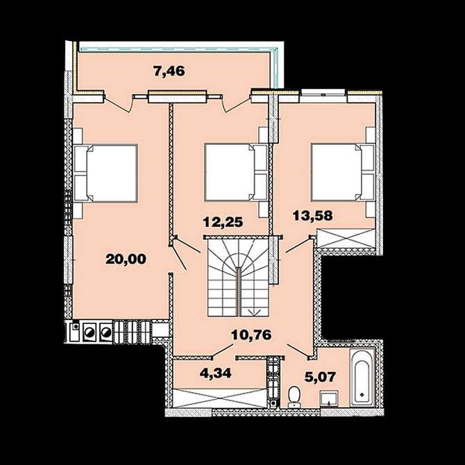 Квартира площею 146 м2 у 4 черзі ЖК «Crystal Avenue». 7 хв. до метро Петропавловская Борщаговка - изображение 2