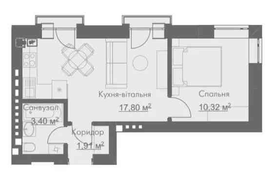 Власник! Євродвокімнатна біля парку шикарна однокімнатна, 1к. квартира Гостомель