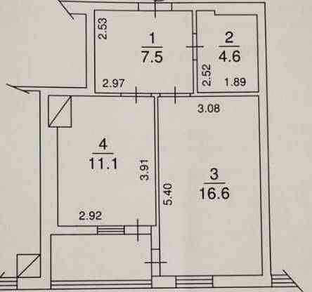 Продаж 1 кімнатної квартири 43.9м² Обухівський ключ (від власника) Обухів