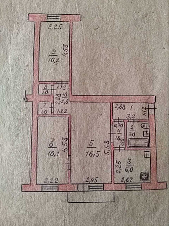 Продам 3-х кімнатну квартиру в центрі міста, під ремонт Нововолинськ - зображення 1