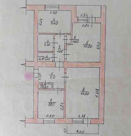 Продам 3-кімнатну квартиру, 59м2, м.Зміїв (мікрорайон) Змиев