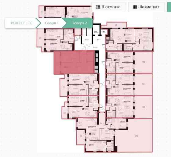 1к квартиру 1скец.2пов. perfect-life ПерфектЛайф 49м2, 1600$/м2 Винники