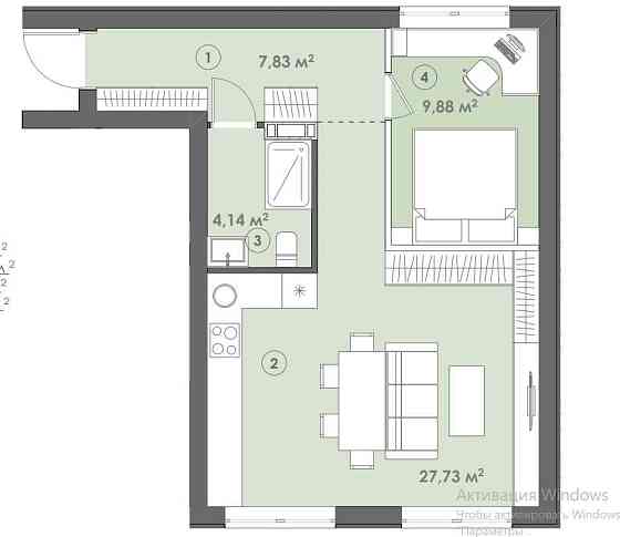 Готова 2 - кімнатна квартира 50,33 м² в ЖК Петрівський квартал Святопетрівське (Києво-Свят.р-н)