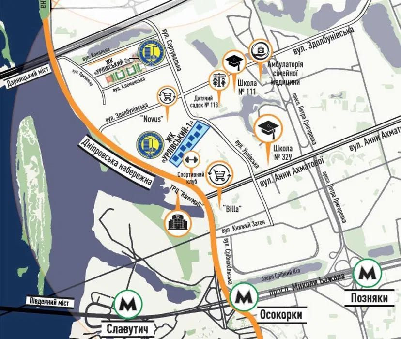 2к-61м2 буд-4 метро Позняки 15 хв Урлівський -1 ЖК Урловский 1 Киев - изображение 4