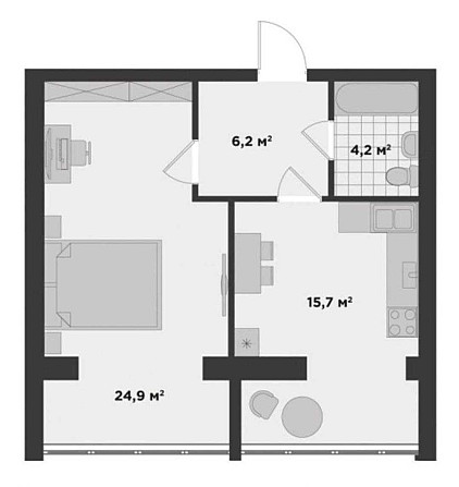 Продам простору однокімнатну квартиру в сучасному ЖК за упер-ціною Буча - изображение 5