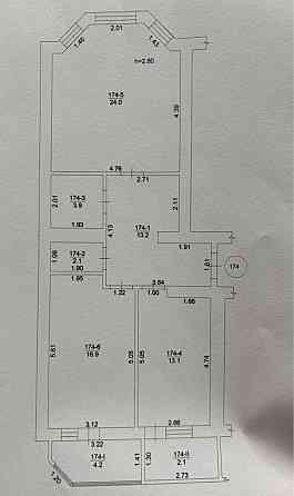 2 к.кв 79.9 м2 ЖК  Family-2 с.Гатне є Оселя Чабаны