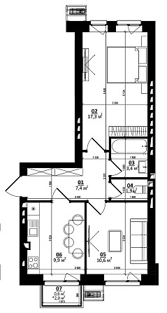 Продається двокімнатна квартира в ЖК CENTER Белогородка (Киевская обл.) - изображение 2