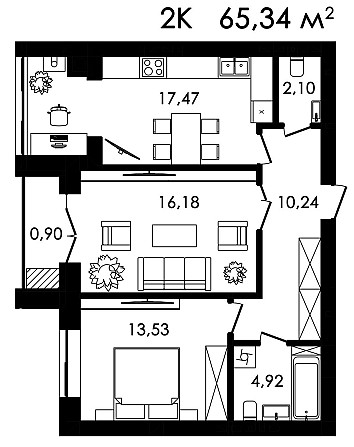 Вигідна пропозиція! 2-кімнатна квартира в Нова Будова 2 Каменец-Подольский - изображение 2