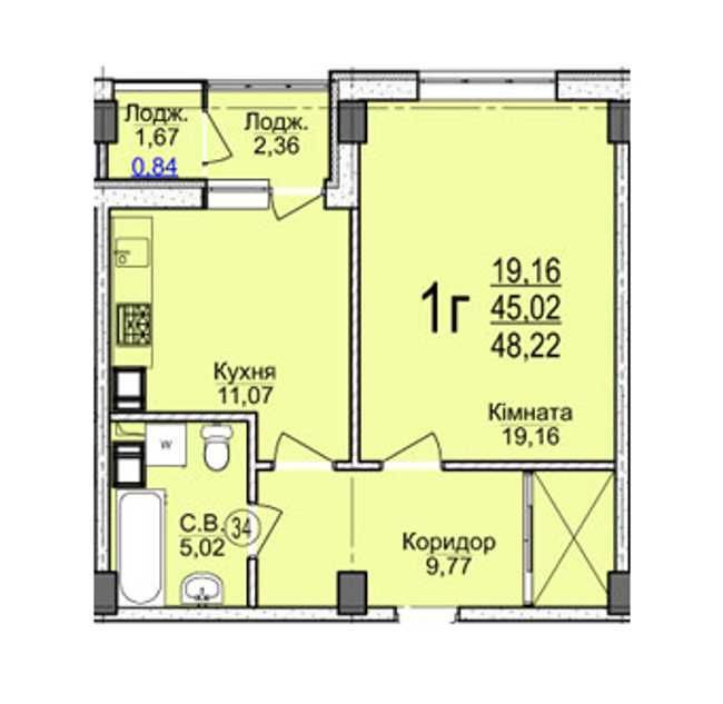 Продам однокімнатну квартиру в новому ЖК Черкассы - изображение 4