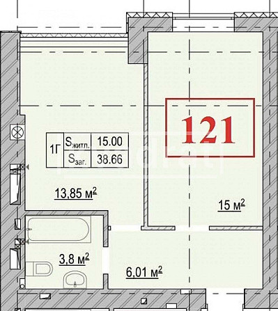 Без % Продажа 2к квартиры 38м2 ЖК Атмосфера ул. Витянская Вишнёвое Вишневе - зображення 2