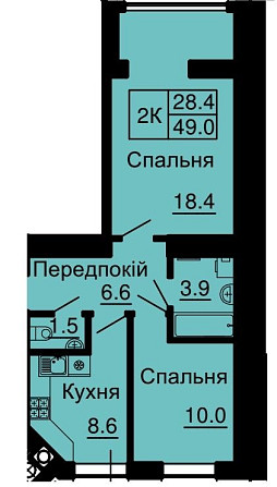 ЖК Резиденс Продам  2ком квартиру 49м2 ціна з усіма витратами Софіївська Борщагівка - зображення 1