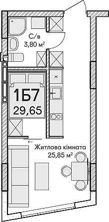 1к квартира-студія 29,65м2  - під інвестицію чудовий варіант! Ирпень