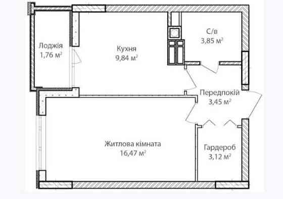 Ваша ідеальна 1к квартира 40м2. З ремонтом для молодої сім'ї Ирпень