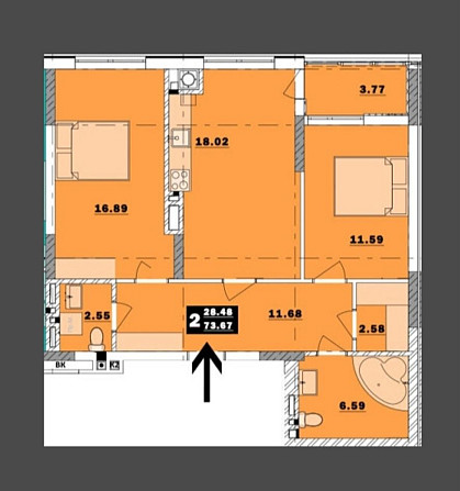 Продаж видової квартири 74м², Обухівський ключ, 9 Обухів - зображення 2