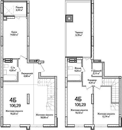 В продажі 4-кімнатна квартира 106.29м². Розтермінування до 3 років! Ирпень