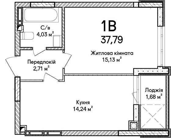 Зробіть вигідну інвестицію! 1к квартира 37,78м2 в ЖК Синергія Сіті. Ирпень