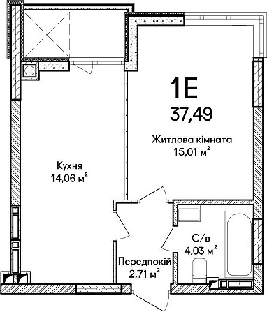 1к квартира 37,49м2 в ЖК Синергія Сіті. Оплачуйте частинами! Ірпінь - зображення 6