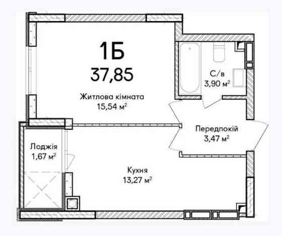 1-кімнатна квартира 37.85 м². ЖК "Синергія Сіті", Ірпінь! Ирпень