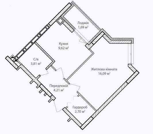 Прекрасна 1-кімнатна квартира 38.3 м² у ЖК "Синергія Сіті"! Ірпінь