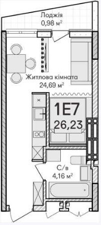 Продаж 1-кімнатної квартири-студії у ЖК "Синергія Сіті" в Ірпені! Ірпінь - зображення 2