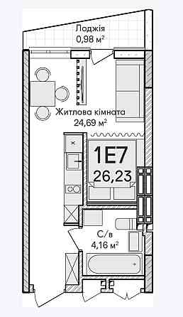 Квартира-студія в Ірпені біля набережної -для інвесторів Ірпінь