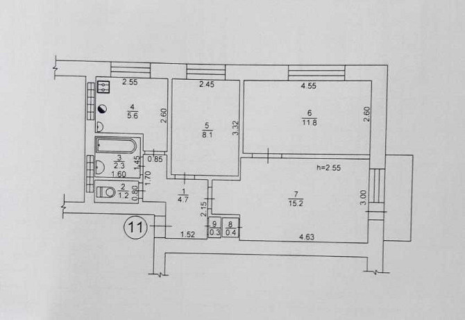 Продам 3-х кімнатну квартиру у м. Миргород Миргород - зображення 1